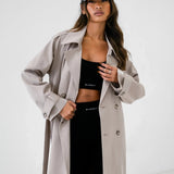 Amara Trench Coat - Stone