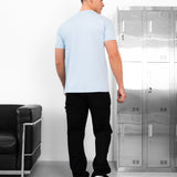 Miles Chain Stitch Relaxed T-Shirt - Powder Blue