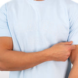 Miles Chain Stitch Relaxed T-Shirt - Powder Blue