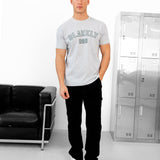 Miles Chain Stitch Relaxed T-Shirt - Marl Grey