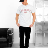 Miles Chain Stitch Relaxed T-Shirt - Marl White
