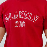 Miles Chain Stitch Relaxed T-Shirt - Red
