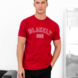 Miles Chain Stitch Relaxed T-Shirt - Red