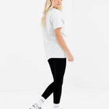 Alexis Chain Stitch Oversized T-Shirt - Marl White