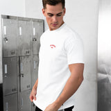 Zayd Relaxed T-Shirt - Flat White & Red