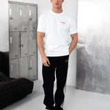 Zayd Relaxed T-Shirt - Flat White & Red