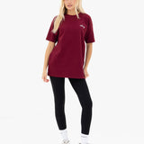 Mindy Oversized T-Shirt - Burgundy
