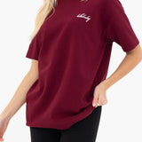 Mindy Oversized T-Shirt - Burgundy