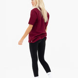Mindy Oversized T-Shirt - Burgundy