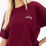Mindy Oversized T-Shirt - Burgundy
