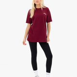 Mindy Oversized T-Shirt - Burgundy