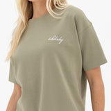Mindy Oversized T-Shirt - Warm Olive
