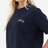 Mindy Oversized T-Shirt - Soft Navy