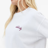 Mindy Oversized T-Shirt - White & Burgundy