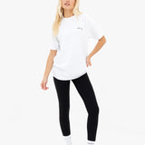 Mindy Oversized T-Shirt - White & Warm Olive