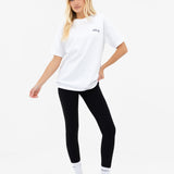 Mindy Oversized T-Shirt - White & Soft Navy