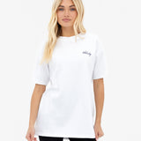 Mindy Oversized T-Shirt - White & Soft Navy