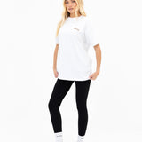 Mindy Oversized T-Shirt - White & Tan