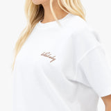 Mindy Oversized T-Shirt - White & Tan