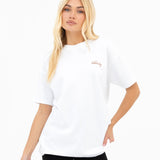 Mindy Oversized T-Shirt - White & Tan