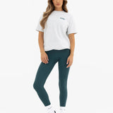 Jodi Oversized T-Shirt - Marl Grey & Teal Green