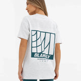 Jodi Oversized T-Shirt - Marl Grey & Teal Green