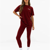 Naomi Oversized T-Shirt - Maroon Red