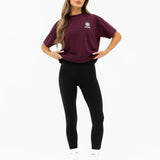 Iris Oversized T-Shirt - Deep Burgundy