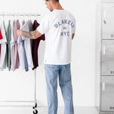 NYC Relaxed T-Shirt - White & Cloudy Blue