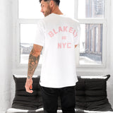 NYC Relaxed T-Shirt - White & Pink
