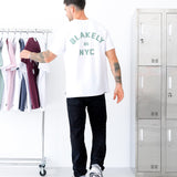 NYC Relaxed T-Shirt - White & Sage Green
