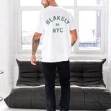 NYC Relaxed T-Shirt - White & Sage Green