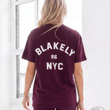 NYC Oversized T-Shirt - Dark Cherry