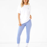 NYC Oversized T-Shirt - White & Cloudy Blue
