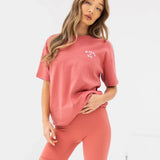 NYC Oversized T-Shirt - Sunrise Coral