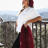 Sloane Ski Oversized T-Shirt - White & Bright Red