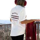 Sloane Ski Oversized T-Shirt - White & Bright Red