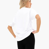 Lila Oversized T-Shirt - White & Neon Pink