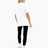 Lila Oversized T-Shirt - White & Aqua
