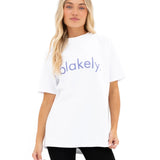 Lila Oversized T-Shirt - White & Ultra Lilac
