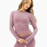 Lucia Long Sleeve Top - Dusty Pink