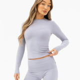 Lucia Long Sleeve Top - Pale Lilac