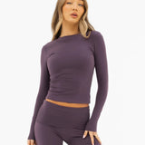 Lucia Long Sleeve Top - Plum