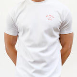 NYC Relaxed T-Shirt - White & Coral