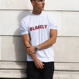 Raife Relaxed T-Shirt - White & Red