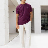 Conrad Relaxed Anchor T-Shirt - Burgundy
