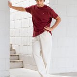 Conrad Relaxed Anchor T-Shirt - Maroon