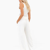 Soft Waffle Trousers - Off White