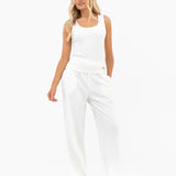 Soft Waffle Trousers - Off White