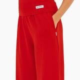 Soft Waffle Trousers - Red